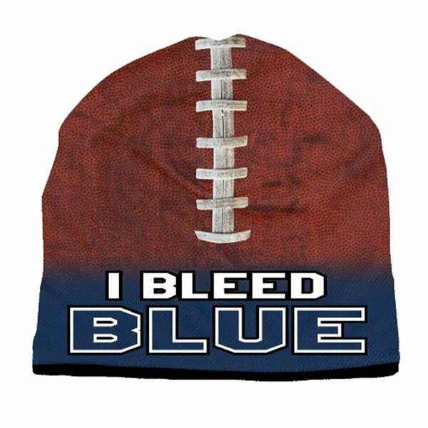 American Mills Beanie I Bleed Style Sublimated Football Navy Blue Design 1122702529